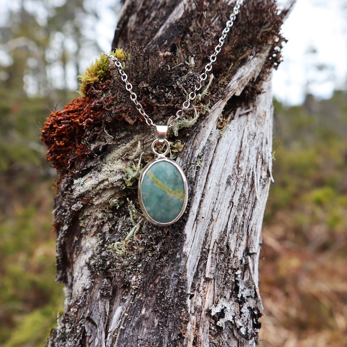 Robbins Egg Rhyolite Pendant