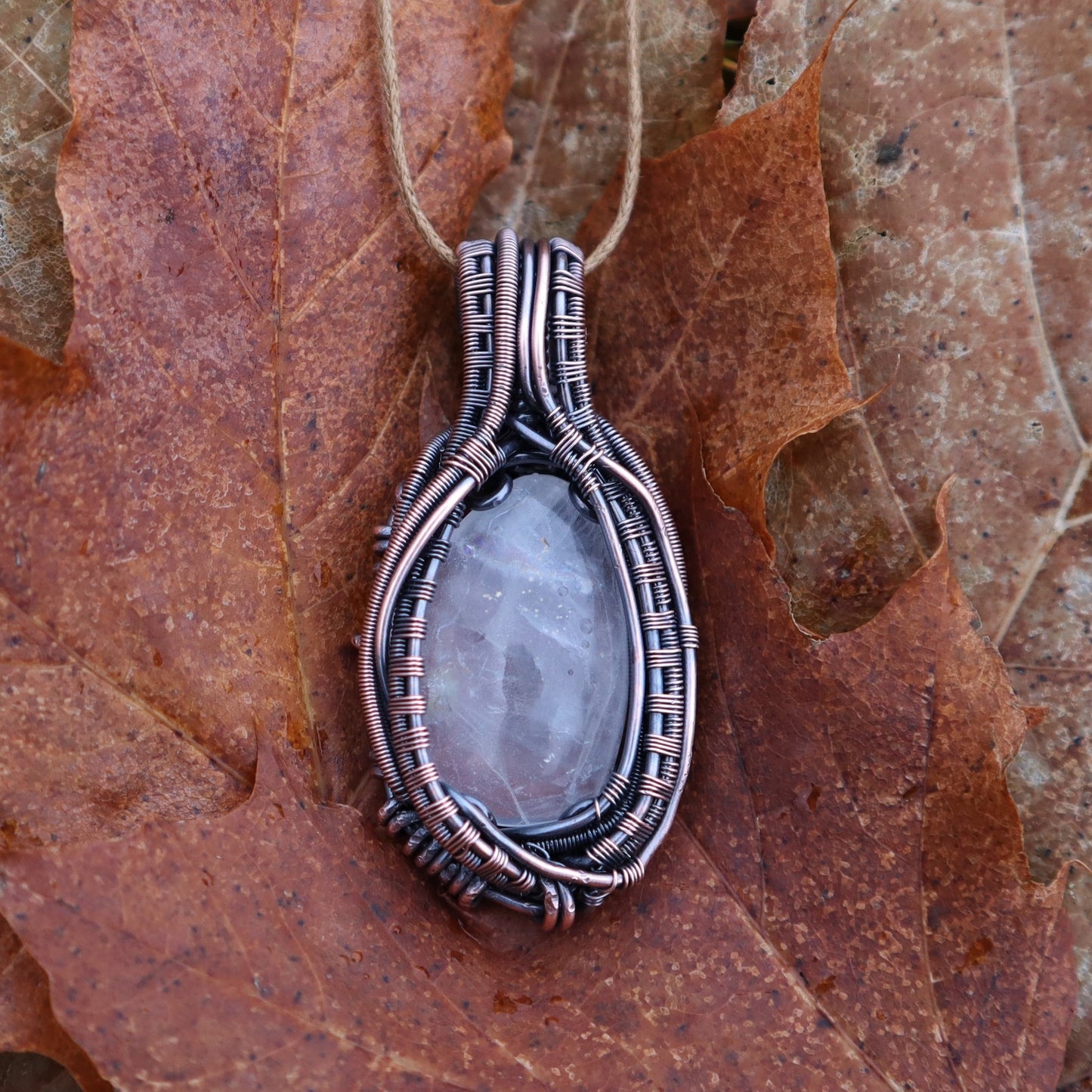 Wire Wrapped Clear Quartz Pendant