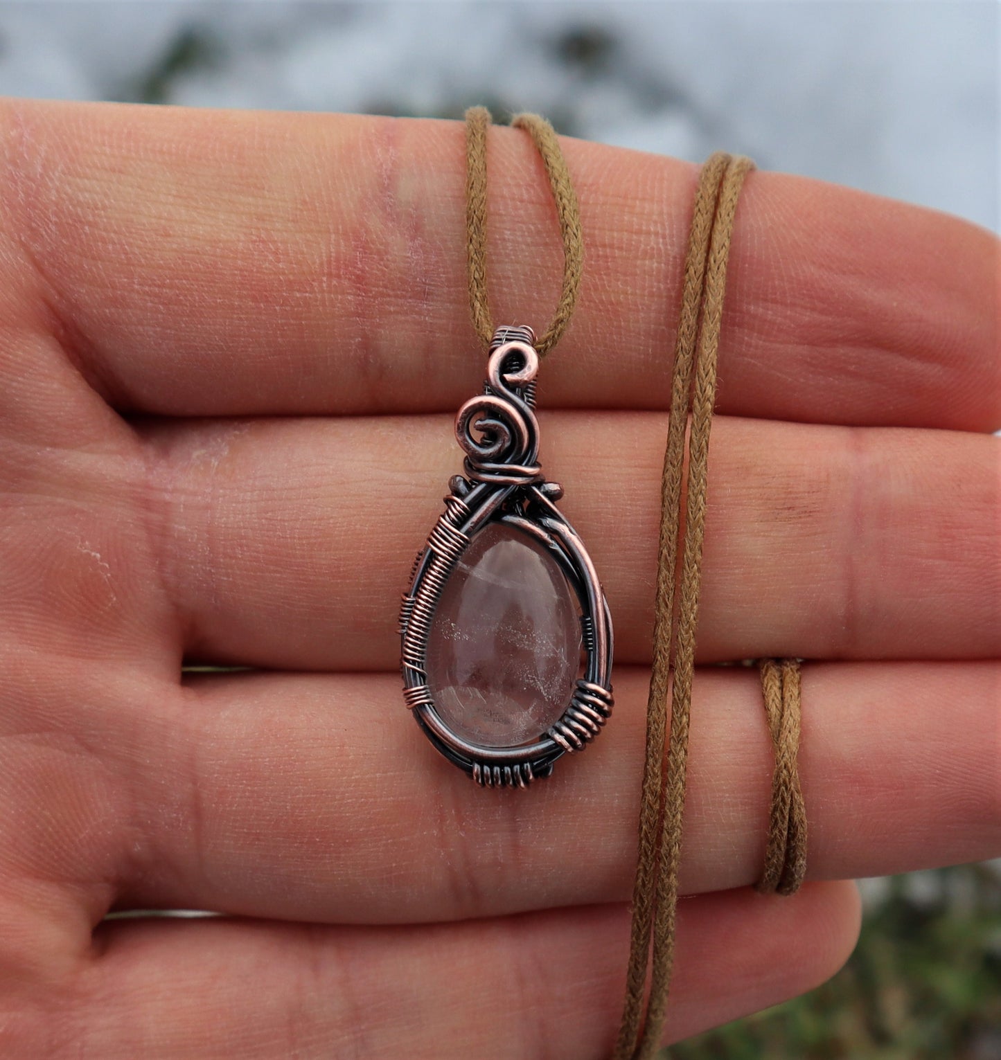 Clear quartz mini pendant